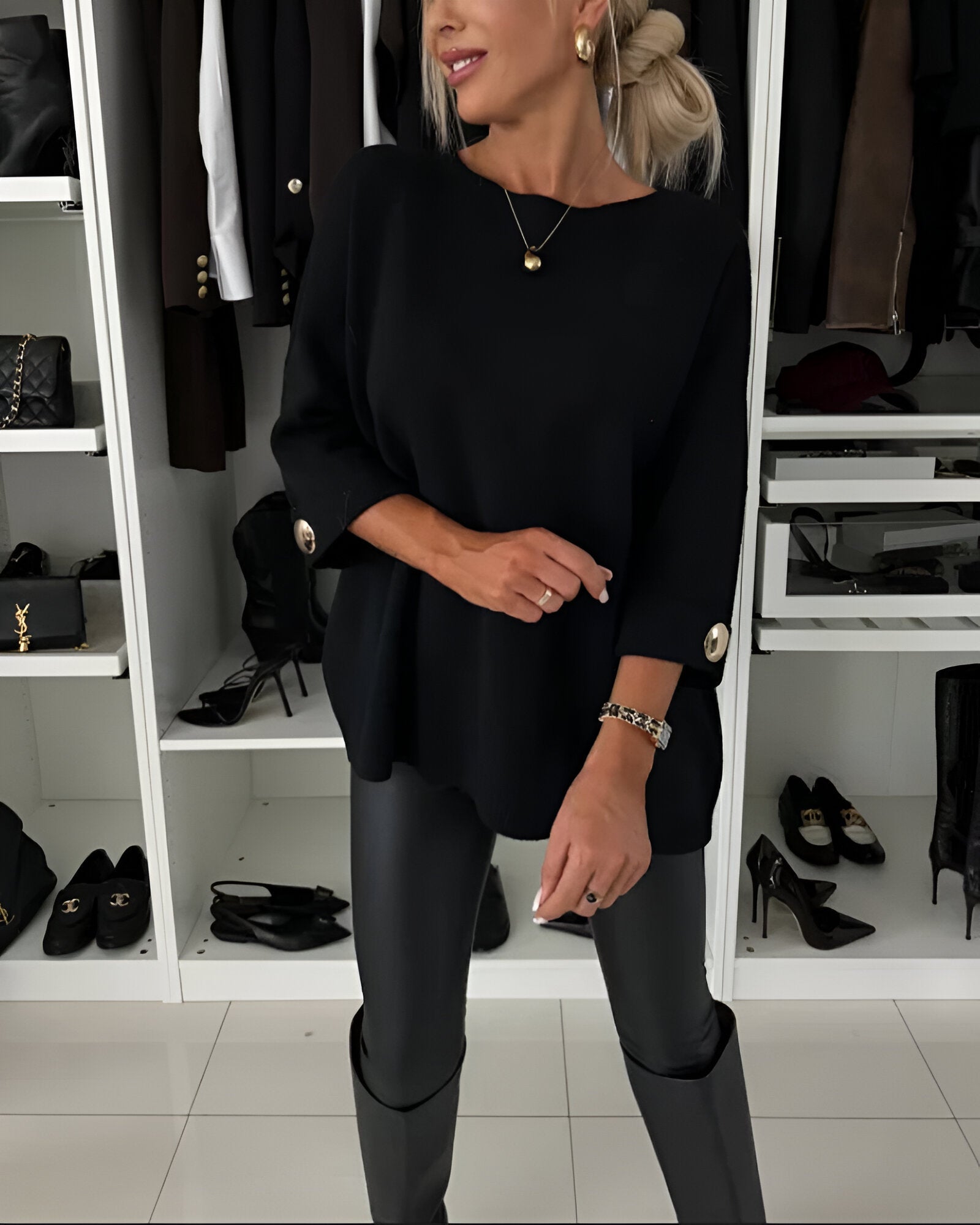 Sieglinde - Sweter z okrągłym dekoltem