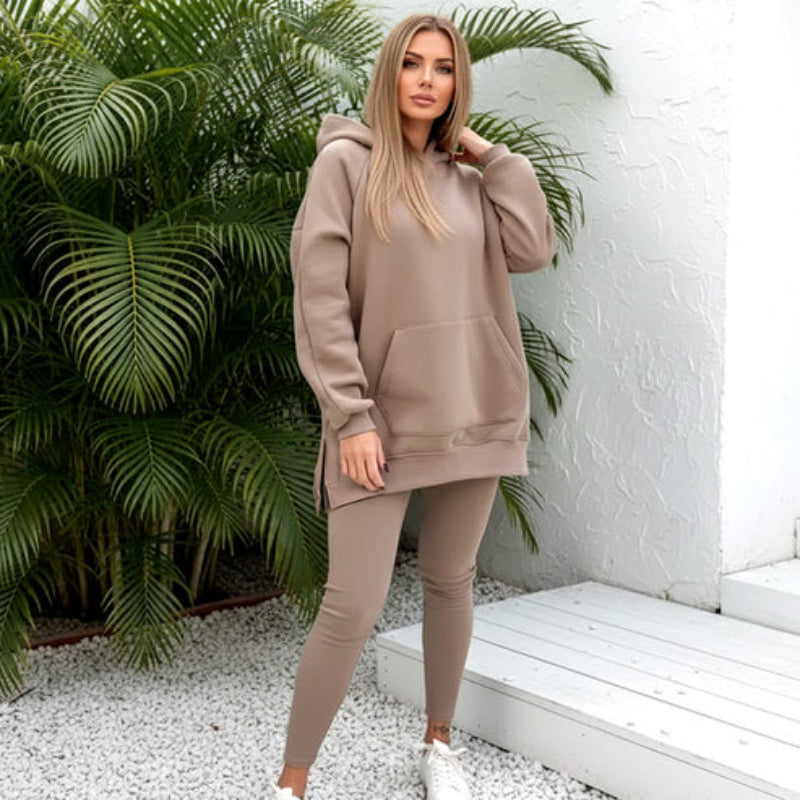 Diana™ | Damski Zestaw Bluza z Kapturem i Legginsy