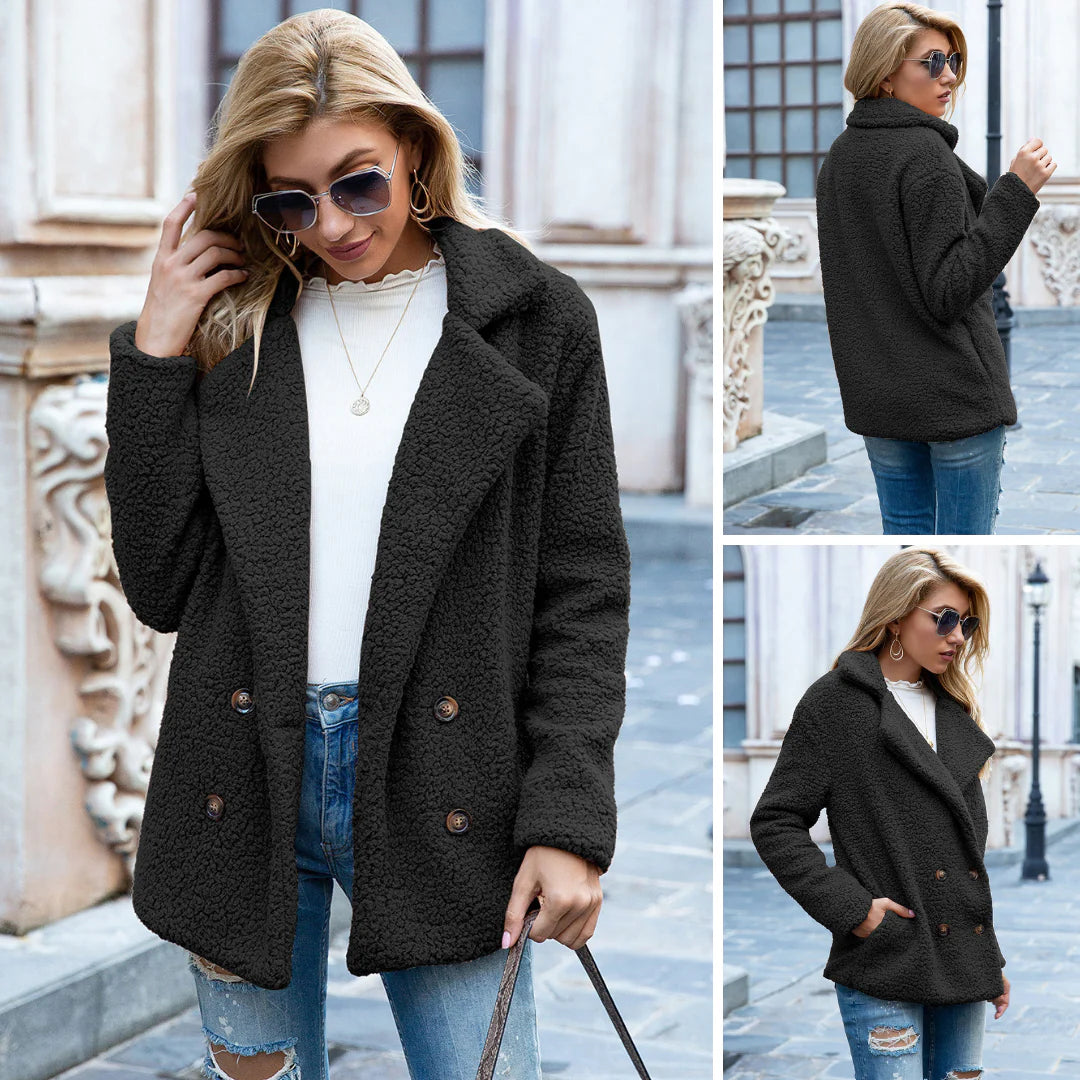 Klaudia™ | Podwójnie Zapięty Płaszcz Teddy
