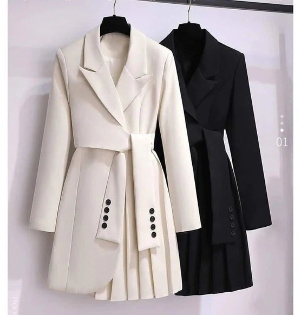 Selene™ | Elegancki Strukturalny Płaszcz Sukienkowy