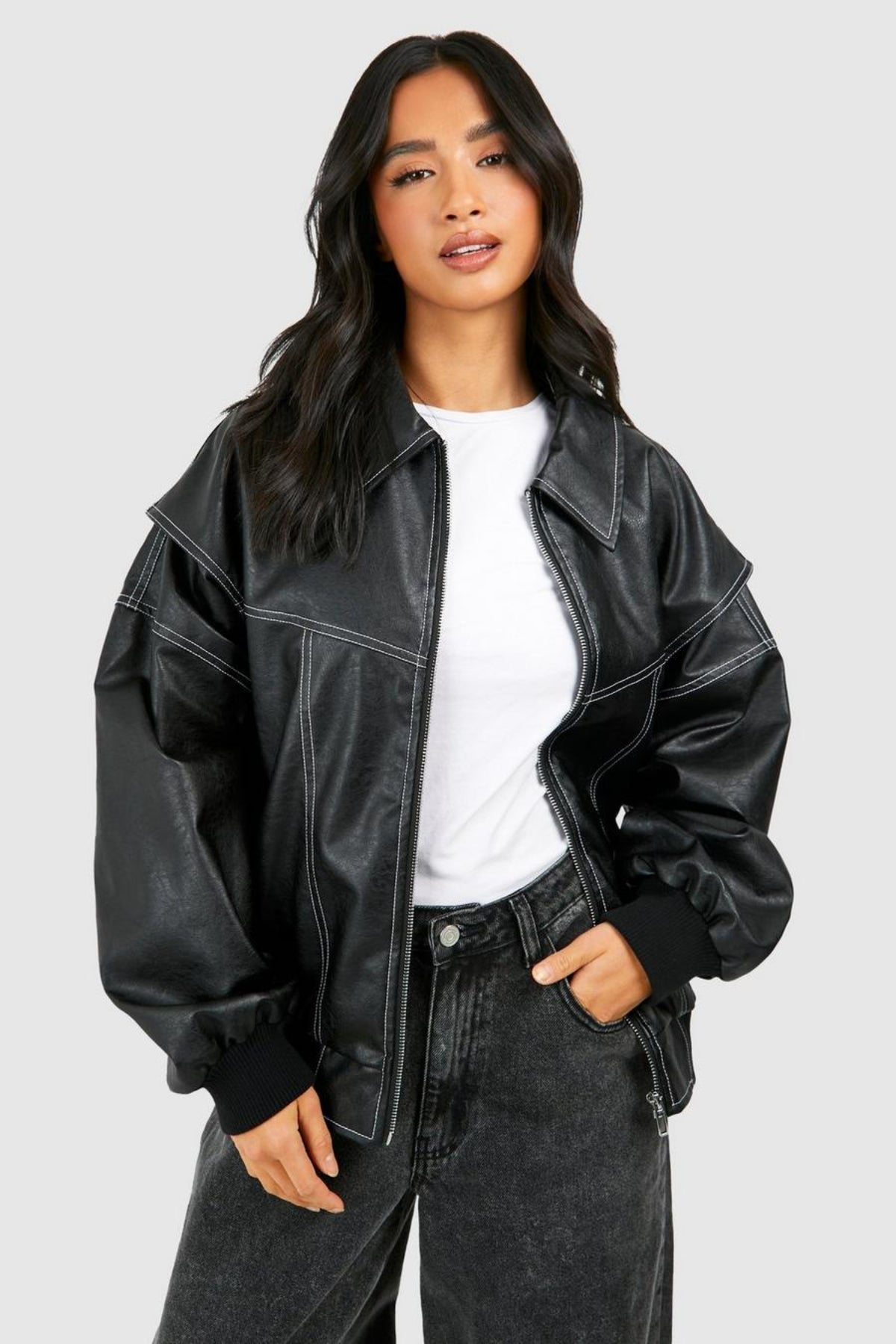 Elviana™ | Klasyczna Skórzana Kurtka Bomber