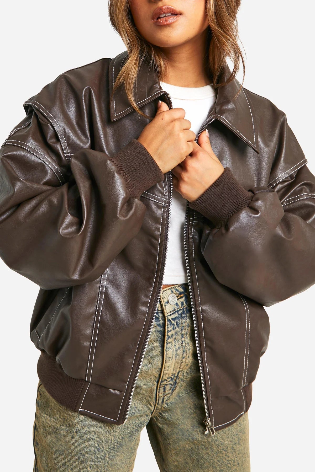 Elviana™ | Klasyczna Skórzana Kurtka Bomber
