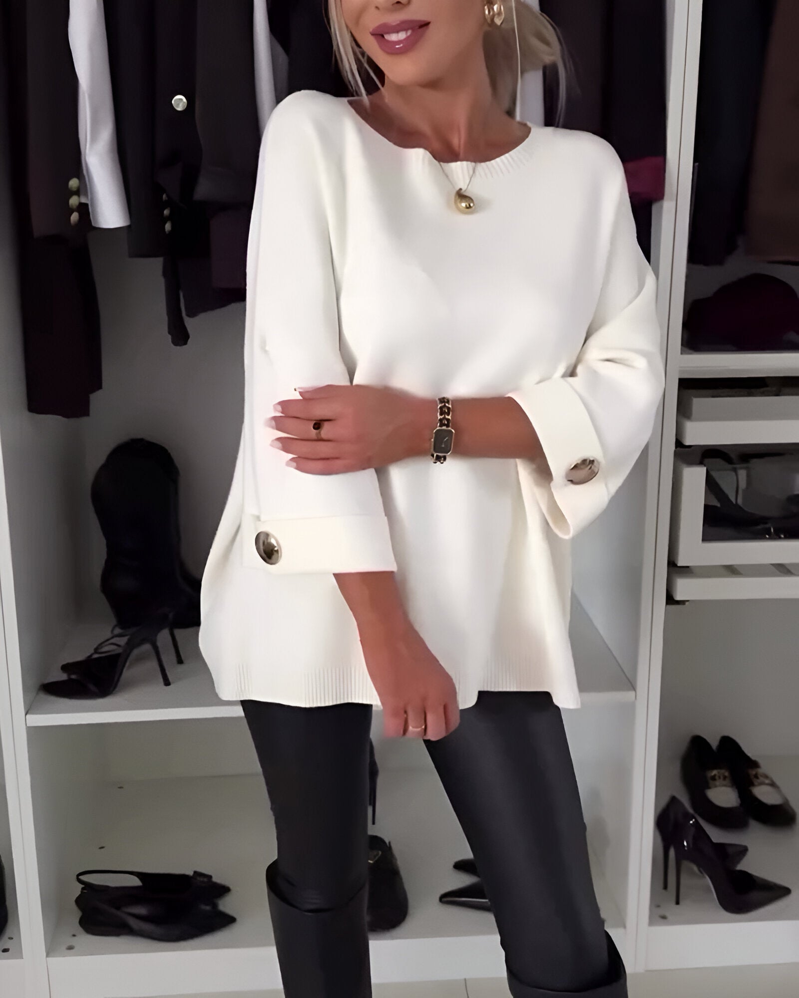 Sieglinde - Sweter z okrągłym dekoltem