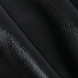 Edwina | Midi spódnica z sztucznej skóry z asymetrycznym wyglądem