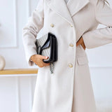 Liva | Dwurzędowy płaszcz wełniany dla kobiet