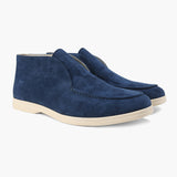 Mikołaj | Męskie Zamszowe Loafersy Półwysokie Slip-On