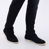 Mikołaj | Męskie Zamszowe Loafersy Półwysokie Slip-On