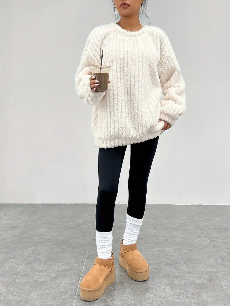 Camille™ Miękki oversize sweter z okrągłym dekoltem