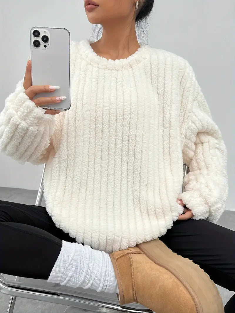 Camille™ Miękki oversize sweter z okrągłym dekoltem