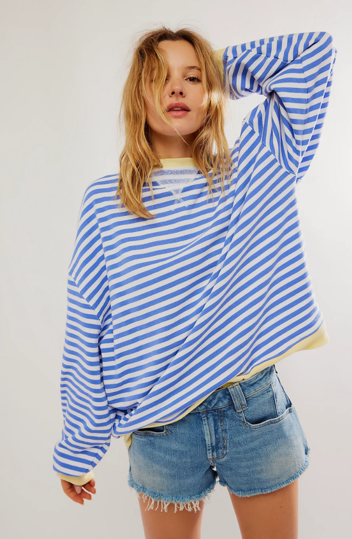 Janina – Paski oversize sweter na wyrazisty jesienny styl