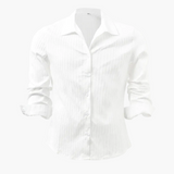 Brent | Męska nowoczesna koszula w paski z kołnierzykiem i długim rękawem – Elegancki strój na co dzień i na imprezy