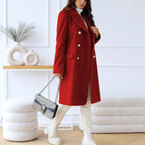 Liva | Dwurzędowy płaszcz wełniany dla kobiet