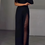 Valessia | Stylowy Damski Kombinezon z Szerokimi Nogawkami