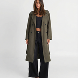 Natalia | Długi trench coat z podwójnym zapięciem