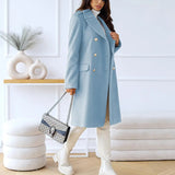 Liva | Dwurzędowy płaszcz wełniany dla kobiet