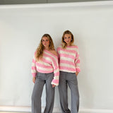 Teresa | Paskowy Sweter Dzianinowy Oversize