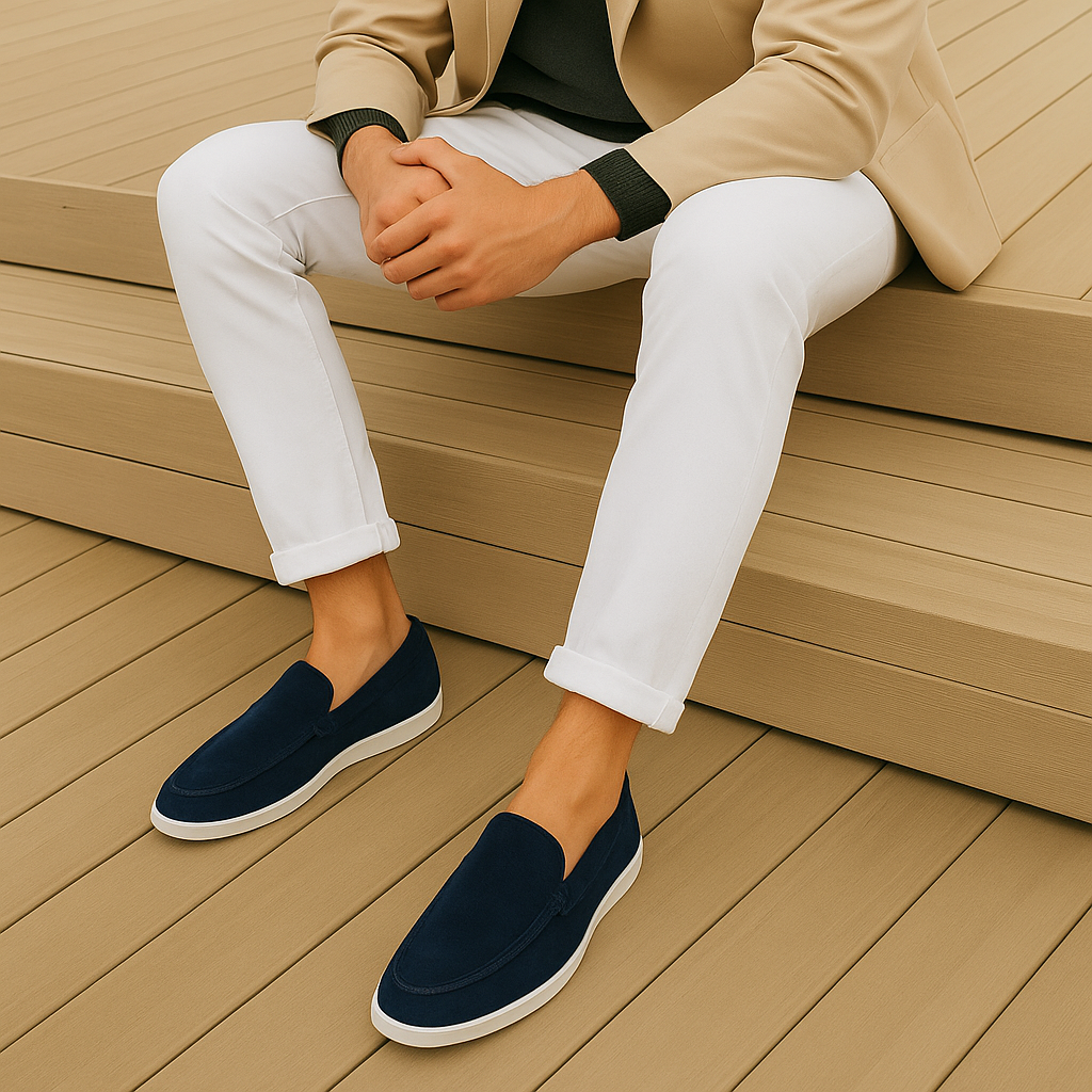 Eleganckie zamszowe loafersy