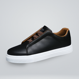 Patryk | Białe męskie sneakersy skórzane o minimalistycznym wykończeniu