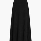 Gerlinde | Luźna dzianinowa spódnica midi z plisowanymi fałdami i elastycznym pasem