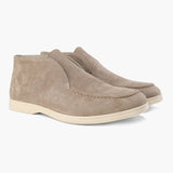 Mikołaj | Męskie Zamszowe Loafersy Półwysokie Slip-On