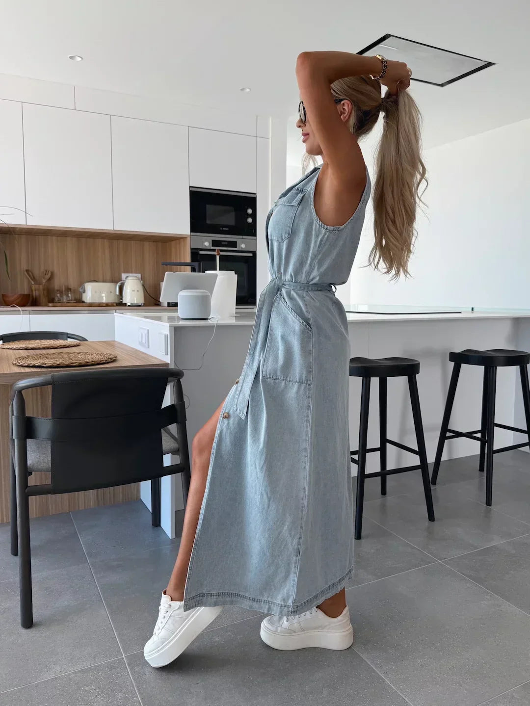 Isabelle | Maxi Denim Sukienka