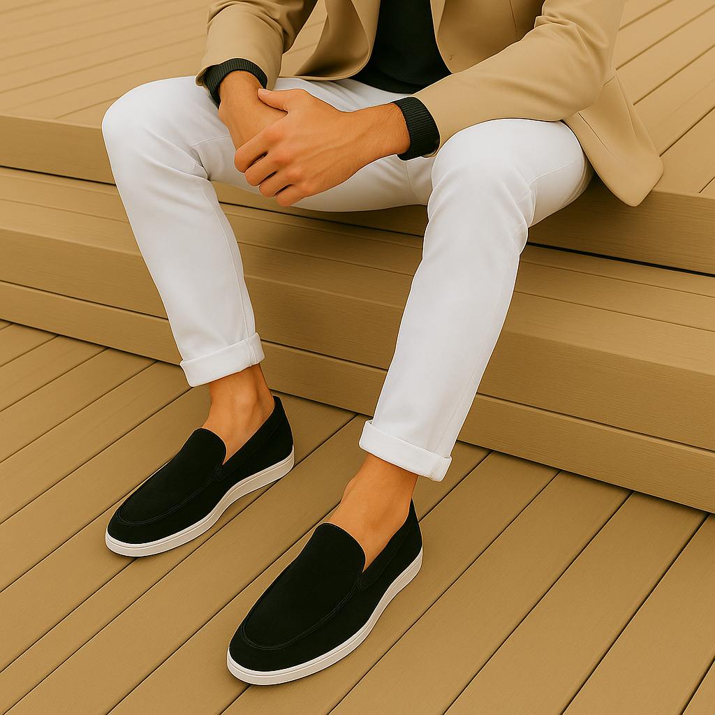 Eleganckie zamszowe loafersy