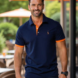 Sebastian | Dwukolorowe polo z akcentem sportowym