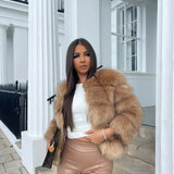 Lacy | Wysokiej jakości kurtka z sztucznego futra – Elegancki design dla elegancji i komfortu