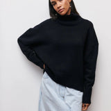 Xandra | Sweter z Długim Kołnierzem