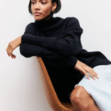 Xandra | Sweter z Długim Kołnierzem