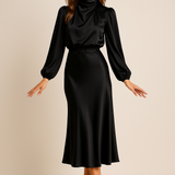 Seravelle | Elegancka Sukienka Midi z Golfem na Wesele i Przyjęcia