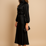 Seravelle | Elegancka Sukienka Midi z Golfem na Wesele i Przyjęcia