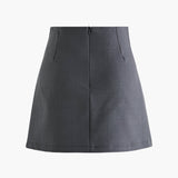 Mila | Spódnica plisowana w wełnianym wyglądzie z wysokim stanem i detalami guzików