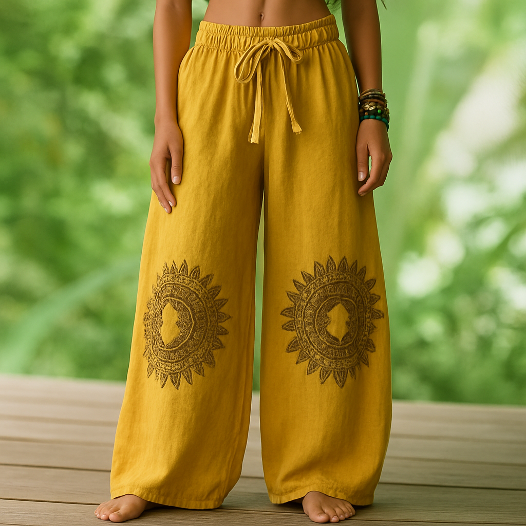 Gabriela | Eleganckie Boho Spodnie Letnie – Zwiewne i Stylowe