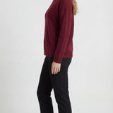 Klaudia | Damski sweter oversize z okrągłym dekoltem