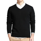 Thibault | Męski sweter z dekoltem w serek – minimalistyczny styl