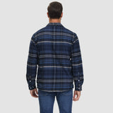 Sławomir | Męska kurtka flanelowa w kratę z ociepleniem Sherpa-Fleece