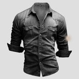 Cedric | Męska koszula denimowa w stylu vintage