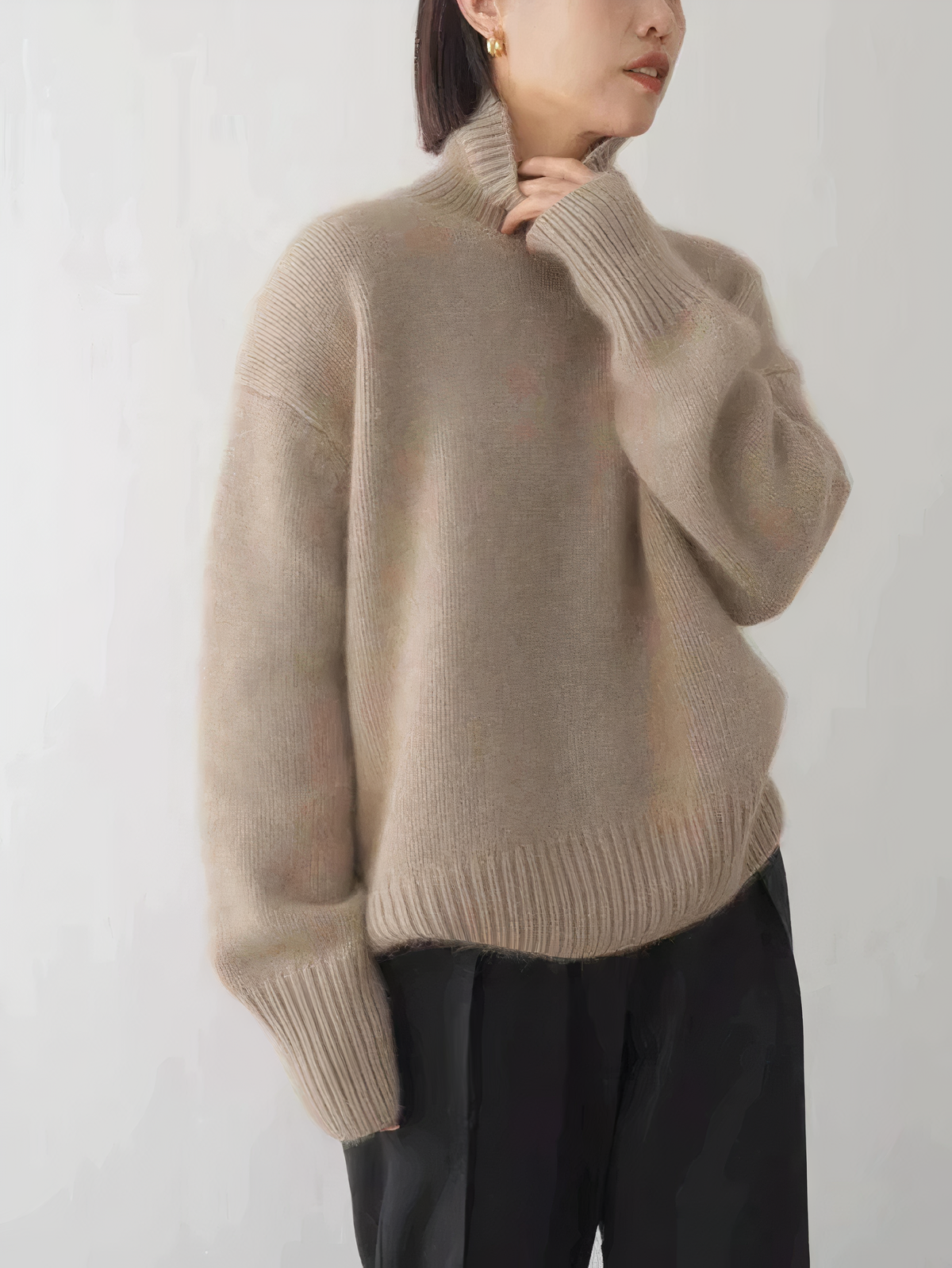 Babette™ Ciepły Oversized Sweter z Golfem