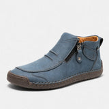 Adrian | Męskie Sneakersy Casual z Zamkiem Błyskawicznym i Dekoracyjnymi Szwami
