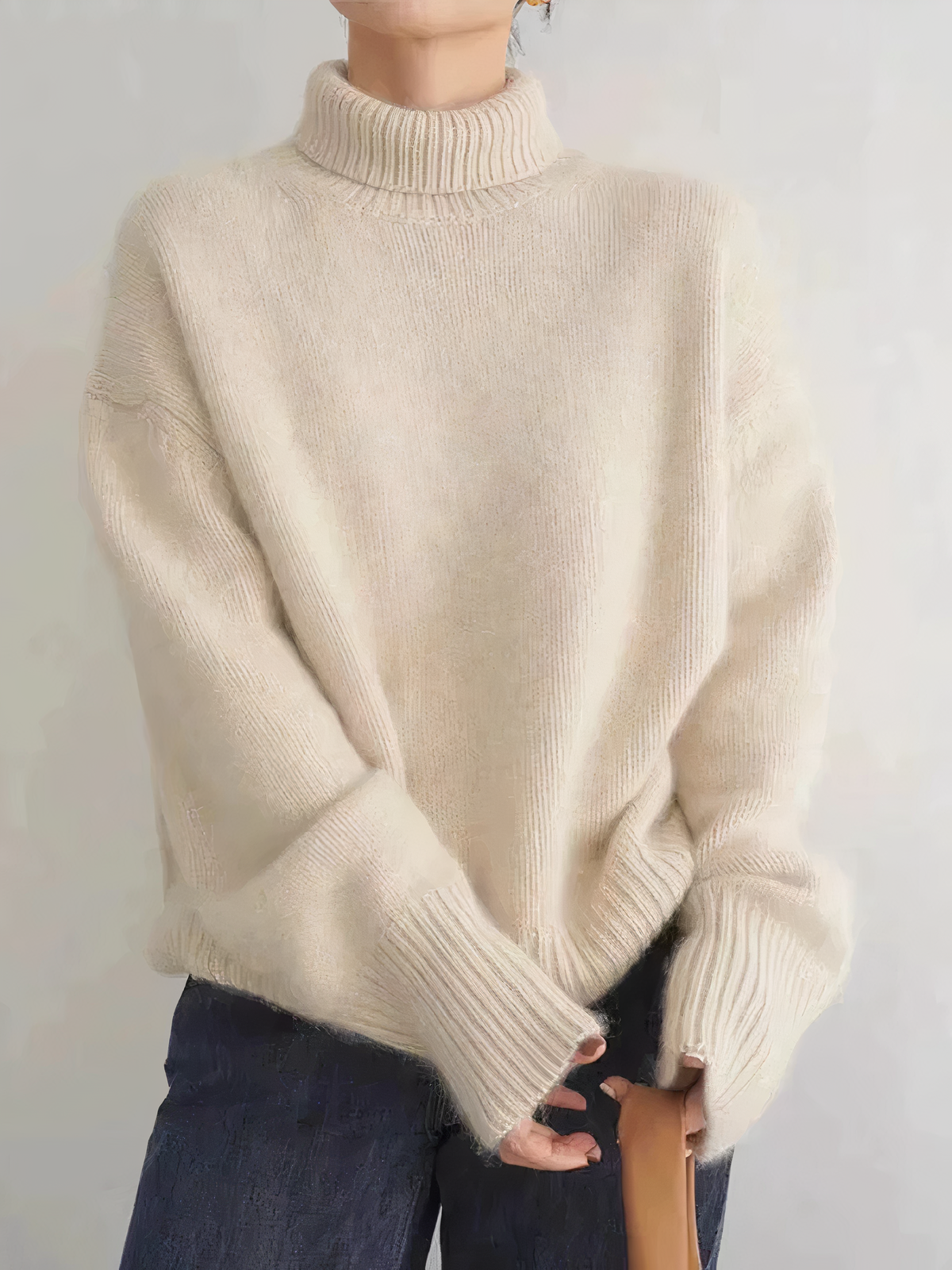 Babette™ Ciepły Oversized Sweter z Golfem