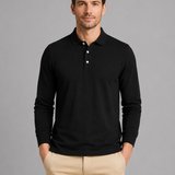 Adrian | Męska koszulka polo z długim rękawem, elegancki styl casual