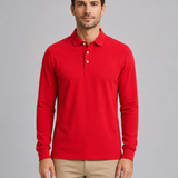 Adrian | Męska koszulka polo z długim rękawem, elegancki styl casual