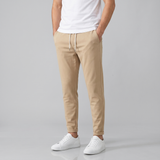 Andrzej | Męskie spodnie slim fit z regulowanymi troczkami