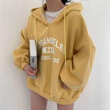 Manon | Oversize bluza z kapturem z nadrukiem w stylu college