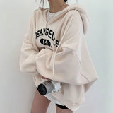 Manon | Oversize bluza z kapturem z nadrukiem w stylu college