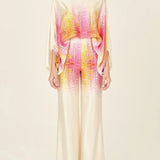 Zarelle | Elegancki Satynowy Komplet z Asymetrycznym Topem i Szerokimi Spodniami