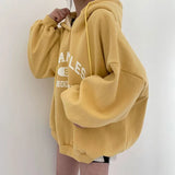 Manon | Oversize bluza z kapturem z nadrukiem w stylu college