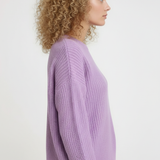 Daria | Sweter Oversize z Okrągłym Dekoltem i Żebrowaną Strukturą