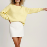 Daria | Sweter Oversize z Okrągłym Dekoltem i Żebrowaną Strukturą